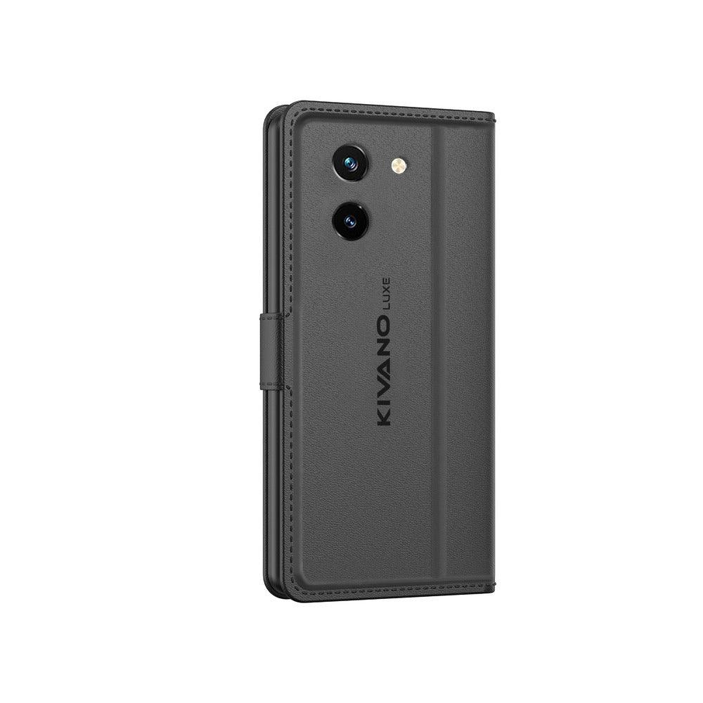 VIVO T3X 5G Leather Flip Cover & Mobile Card Holder - Kivano Luxe - Aibex